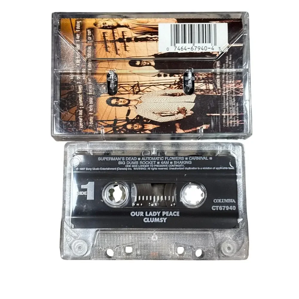 Our Lady Peace Clumsy album vintage 90's cassette tape OOP Supermans Dead 4am